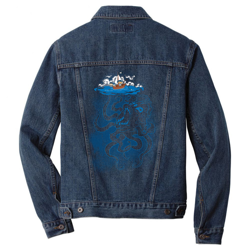 Here There Be Monster Men Denim Jacket by ovillabogevr | Artistshot