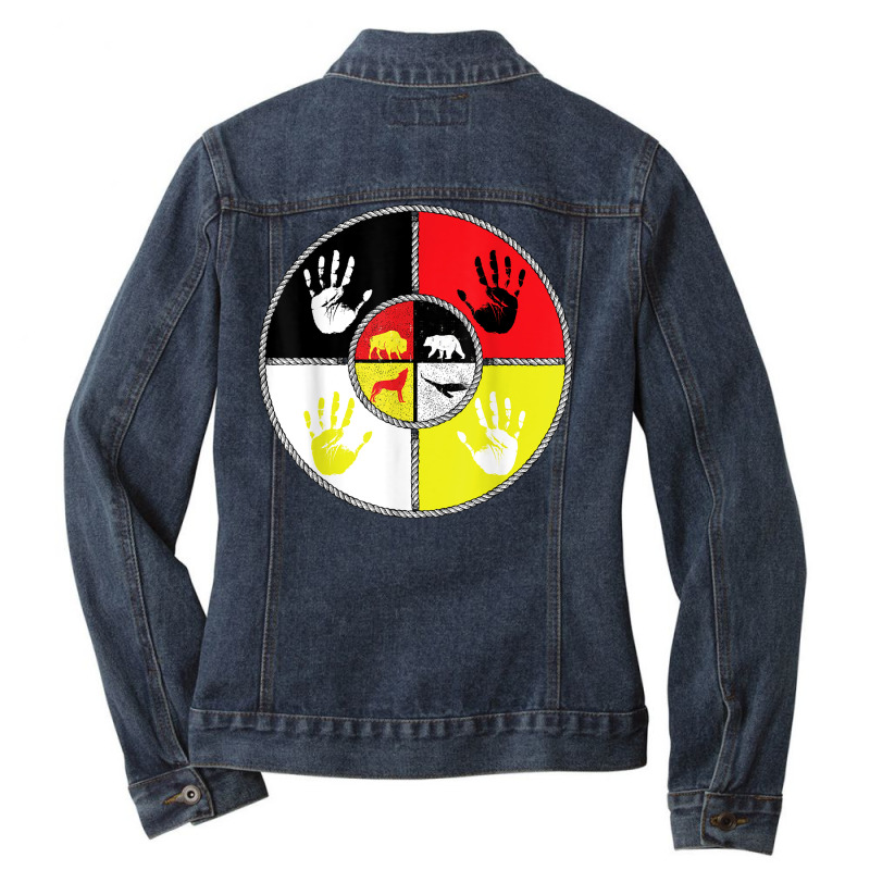 Native Americans   Medicine Wheel   Mmiw T Shirt Ladies Denim Jacket by chomibe | Artistshot