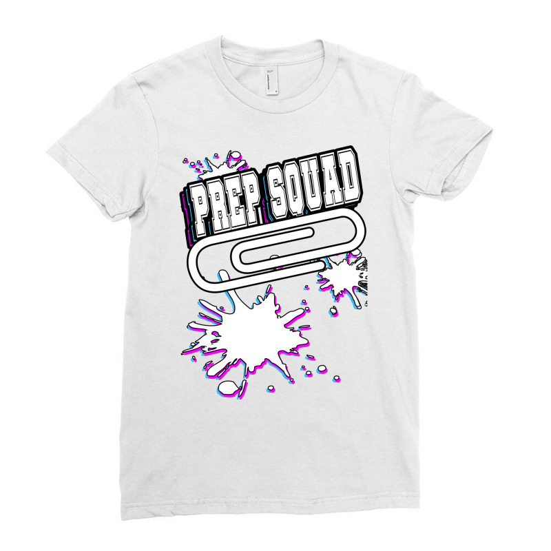 Prep Squad Team Work Splatter Colors 70s Ladies Fitted T-Shirt by idemanhirie | Artistshot