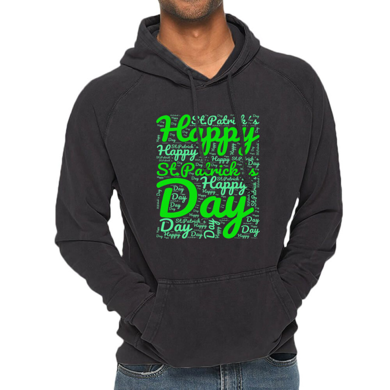 Happy St Patricks Day Wordart Funny Irish Vintage Hoodie by lauUPTEES | Artistshot