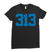 Detroit 313 Area Code   Grit   Sports Fan   Detroi Ladies Fitted T-shirt | Artistshot