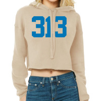 Detroit 313 Area Code   Grit   Sports Fan   Detroi Cropped Hoodie | Artistshot