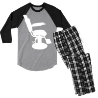 Barber Hairdresser Barber Chair Cutting Hair Men's 3/4 Sleeve Pajama Set | Artistshot