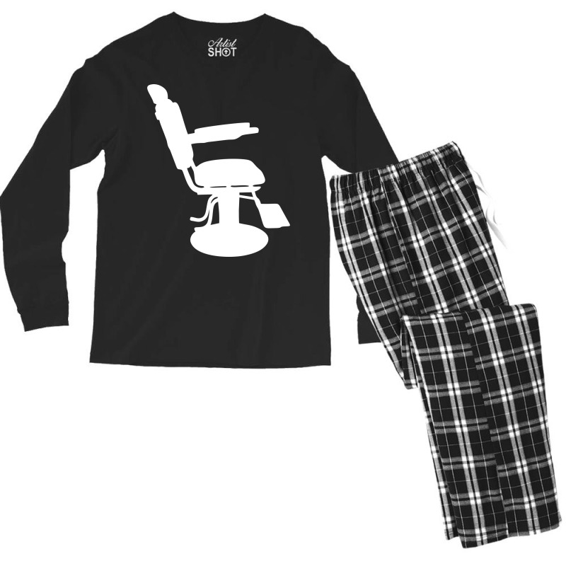 Barber Hairdresser Barber Chair Cutting Hair Men's Long Sleeve Pajama Set | Artistshot