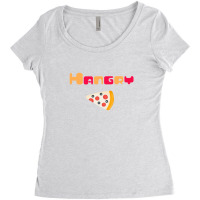 Hangry And Angry Pizza Funny S 2 1 Women's Triblend Scoop T-shirt | Artistshot