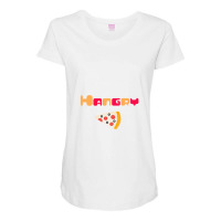 Hangry And Angry Pizza Funny S 2 1 Maternity Scoop Neck T-shirt | Artistshot