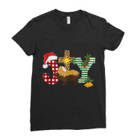 Christian Christmas Joy Jesus Nativity Scene Faith Ladies Fitted T-shirt | Artistshot