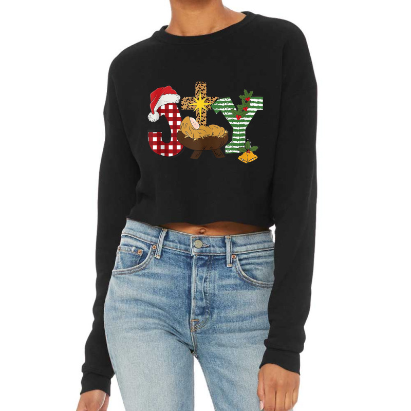 Christian Christmas Joy Jesus Nativity Scene Faith Cropped Sweater by zaeske | Artistshot