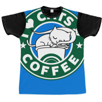 I Heart Cats And Coffee Graphic T-shirt | Artistshot