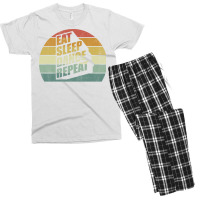 Vintage Retro Eat Sleep Dance Repeat Dance Team Gi Men's T-shirt Pajama Set | Artistshot