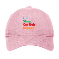 Eat Sleep Cut Hair Repeat Funny Adjustable Cap | Artistshot