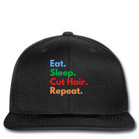 Eat Sleep Cut Hair Repeat Funny Printed Hat | Artistshot