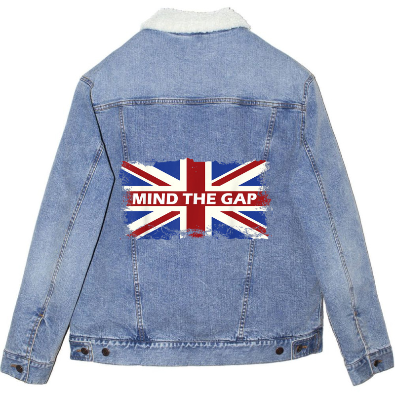 Mind The Gap Union Jack T Shirt London Flag Britis Unisex Sherpa-lined Denim Jacket | Artistshot