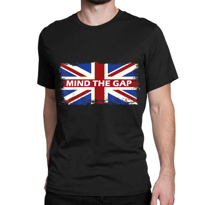 Mind The Gap Union Jack T Shirt London Flag Britis Classic T-shirt | Artistshot