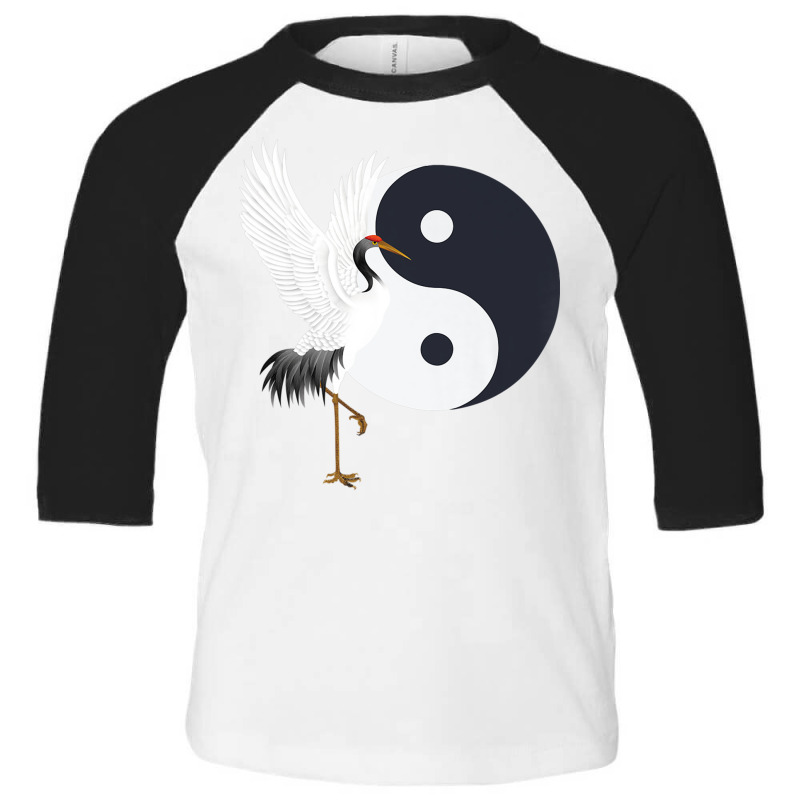 Tai Chi White Crane Yin, Yang, Qi Gong, Chinese Wh Toddler 3/4 Sleeve Tee by aiiluurosy | Artistshot