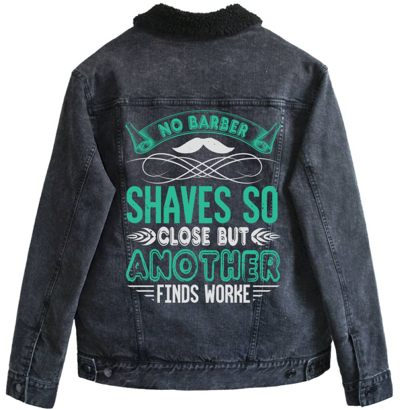 Barber Shop Haircut Beard Hairdresser Gift Summer Unisex Sherpa-lined Denim Jacket | Artistshot