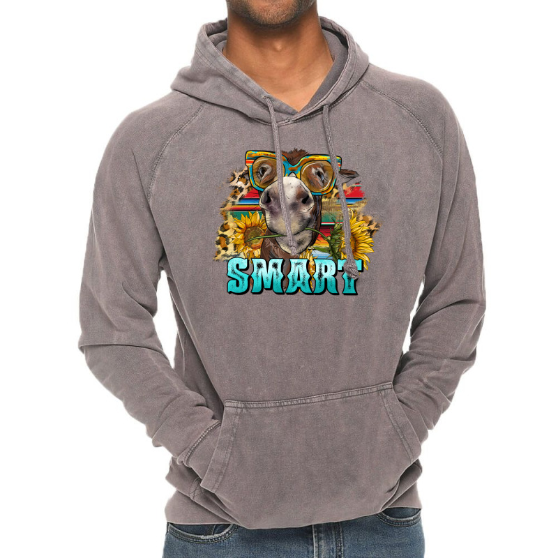 Smart Ass Donkey Vintage Hoodie by BarkalooDesign | Artistshot