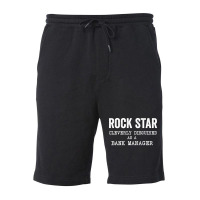 Rockstar Cleverly Disguised As A Bank Manager Gree Fleece Short | Artistshot