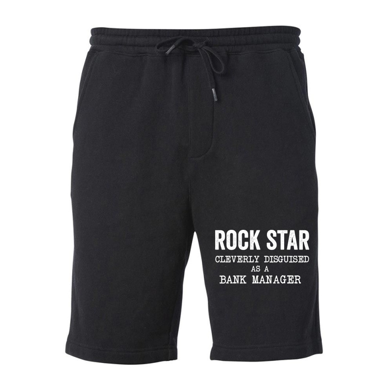 Rockstar Cleverly Disguised As A Bank Manager Gree Fleece Short | Artistshot