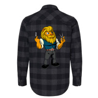 Cartoon Lion Is The Barber Boy Flannel Shirt | Artistshot