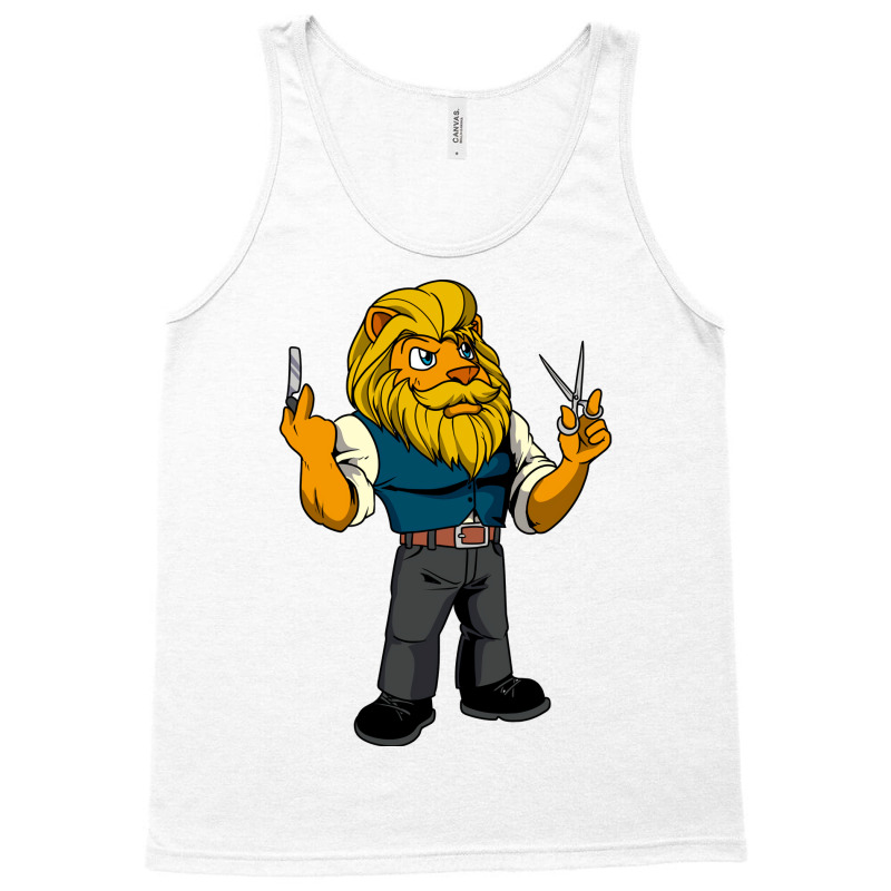 Cartoon Lion Is The Barber Boy Tank Top | Artistshot