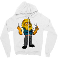 Cartoon Lion Is The Barber Boy Zipper Hoodie | Artistshot