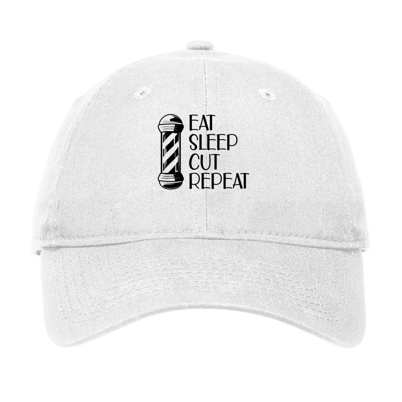 Barber Eat Sleep Cut Repeat Adjustable Cap | Artistshot