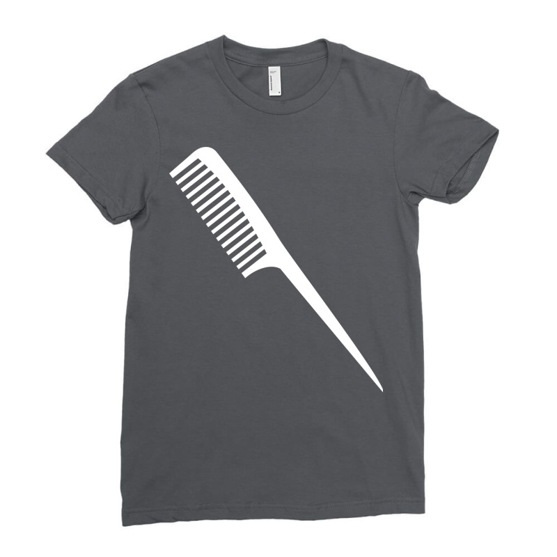 Barber Hairdresser Comb Hair Cutting Tumblr Ladies Fitted T-Shirt by kuperkloocke | Artistshot