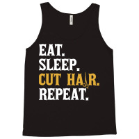 Eat Sleep Cut Hair Repeat 70s Tank Top | Artistshot