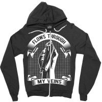 Flows Through My Veins Hair Cutting Barber Men Gif Zipper Hoodie | Artistshot