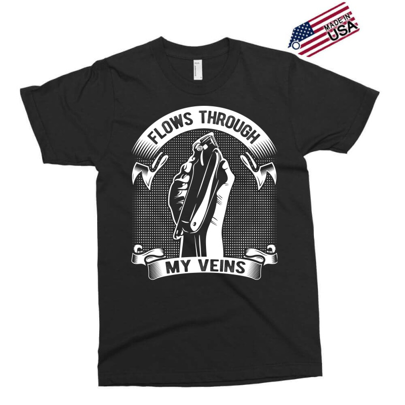 Flows Through My Veins Hair Cutting Barber Men Gif Exclusive T-shirt | Artistshot