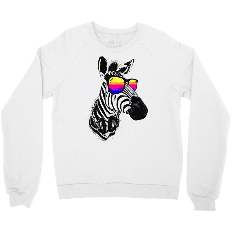 Cool Zebra Crewneck Sweatshirt by enzormiersh | Artistshot