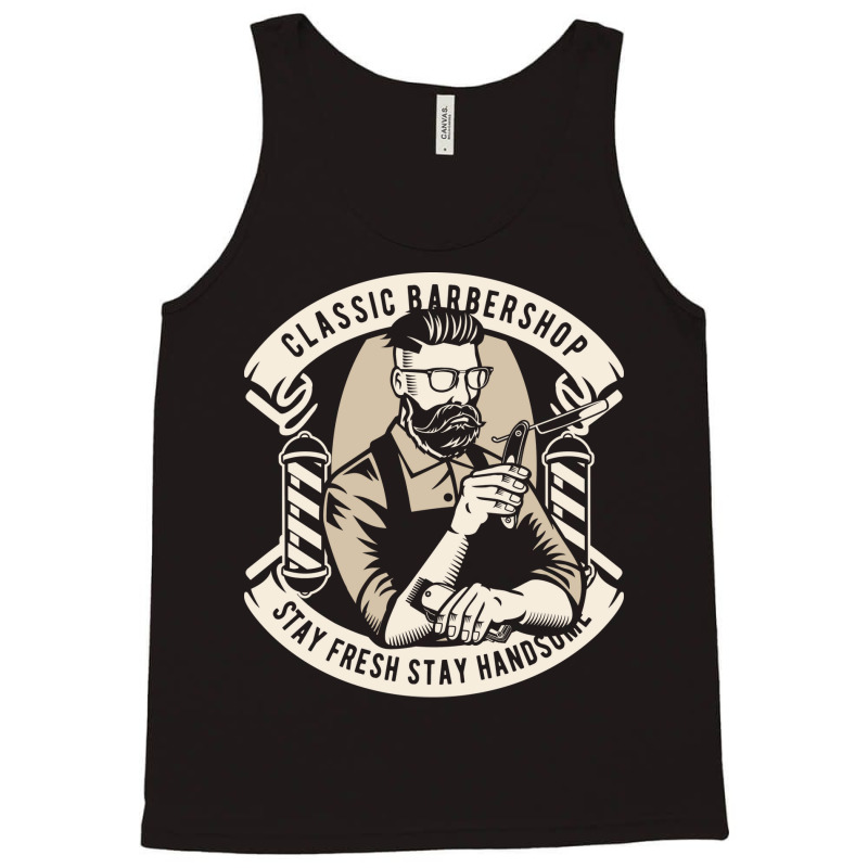 Barbershop Barber Hairstyler Trending Tank Top by niventriskao | Artistshot