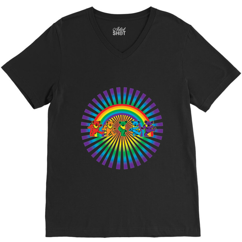 Grateful Rainbow V-neck Tee | Artistshot