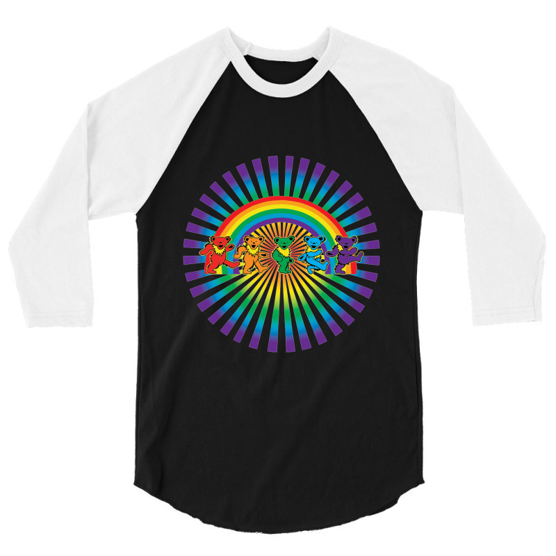 Grateful Rainbow 3/4 Sleeve Shirt | Artistshot