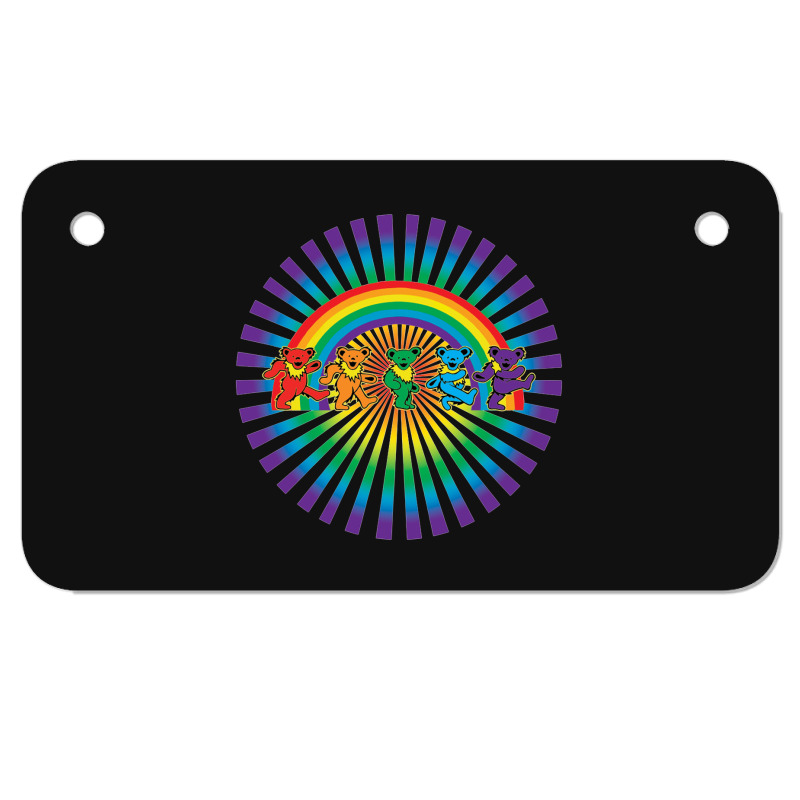 Grateful Rainbow Motorcycle License Plate | Artistshot