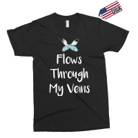 Flows Through My Veins Hair Cutting Barber Green Exclusive T-shirt | Artistshot