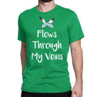 Flows Through My Veins Hair Cutting Barber Green Classic T-shirt | Artistshot