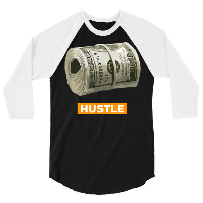 Hustle T Shirt Bank Roll Money Wad 100 Dollar Bills Shirt 3/4 Sleeve Shirt Designed By Emelias
