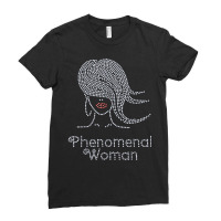 Afro Girl Phenomenal Woman Rhinestones Design For Ladies Fitted T-shirt | Artistshot