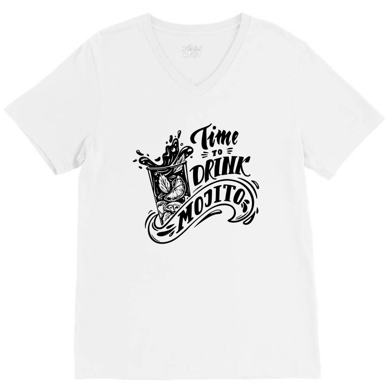 Time Drink V-Neck Tee by KOMODO DRAGON | Artistshot