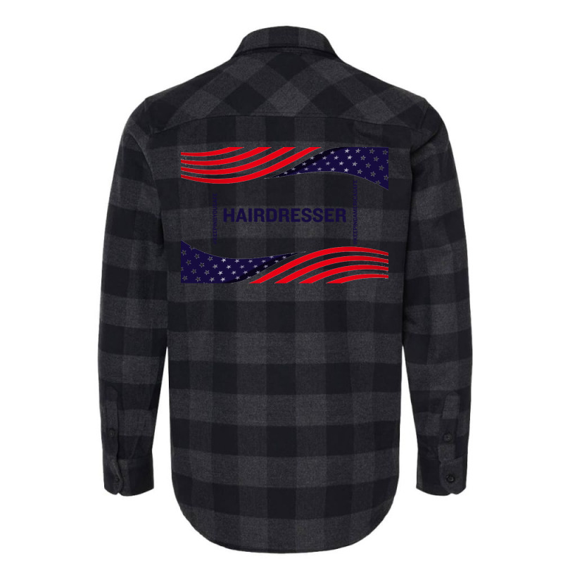 Hairdresser Keeping America Safe Flannel Shirt | Artistshot