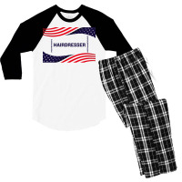 Hairdresser Keeping America Safe Men's 3/4 Sleeve Pajama Set | Artistshot