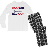 Hairdresser Keeping America Safe Men's Long Sleeve Pajama Set | Artistshot