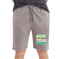 Banker Funny Husband Dad Legend Cute Fathers Day D Vintage Short | Artistshot