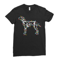 Christmas Lights Dalmatian Dog Lover Ugly Sweater Ladies Fitted T-shirt | Artistshot