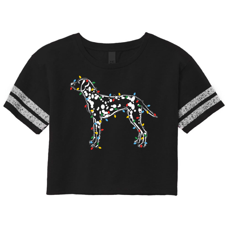 Christmas Lights Dalmatian Dog Lover Ugly Sweater Scorecard Crop Tee by scavo | Artistshot