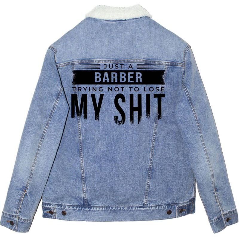 Just A Barber Cool Unisex Sherpa-lined Denim Jacket | Artistshot