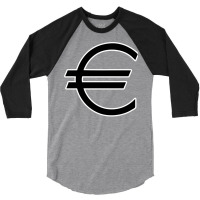 Euro Symbol Nostalgia 3/4 Sleeve Shirt | Artistshot