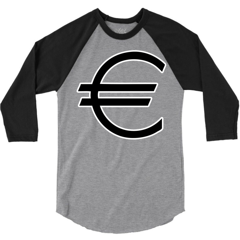 Euro Symbol Nostalgia 3/4 Sleeve Shirt by civilisalatis | Artistshot